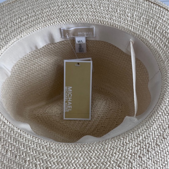 Michael Kors Women’s Straw Chain-Detail Fedora - Picture 6 of 10